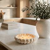 Fluted Candle Bowl White Cliff Studio Candles