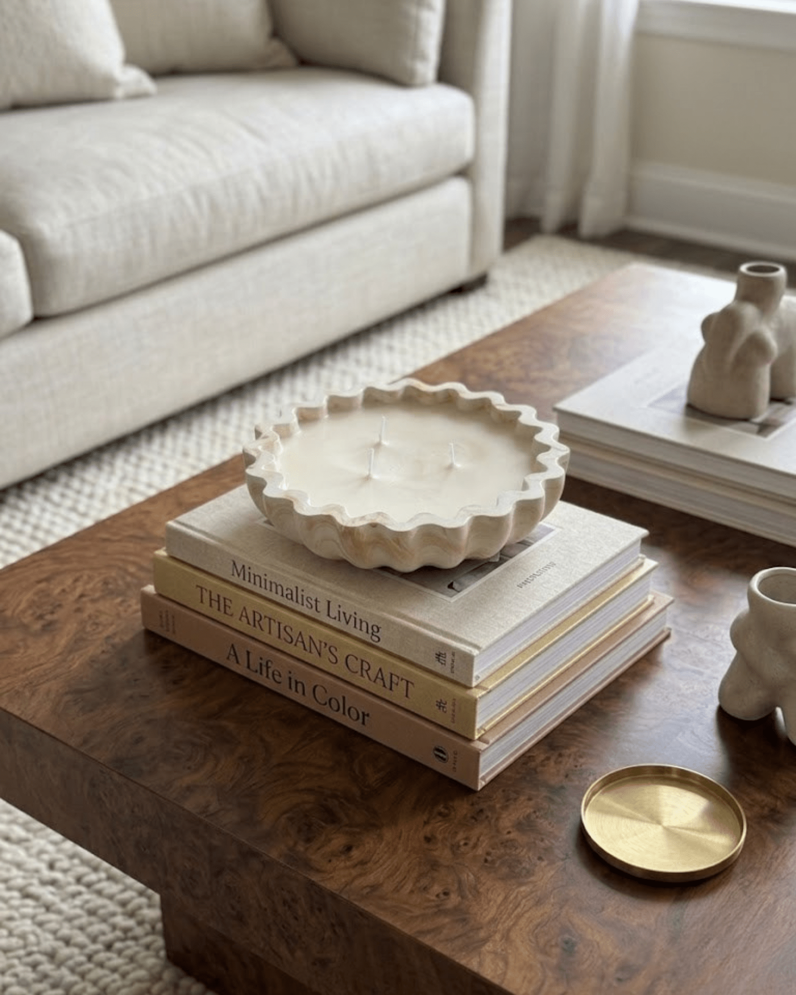 Fluted Candle Bowl White Cliff Studio Candles