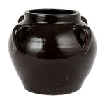 Found Black Clay Jar with Handles