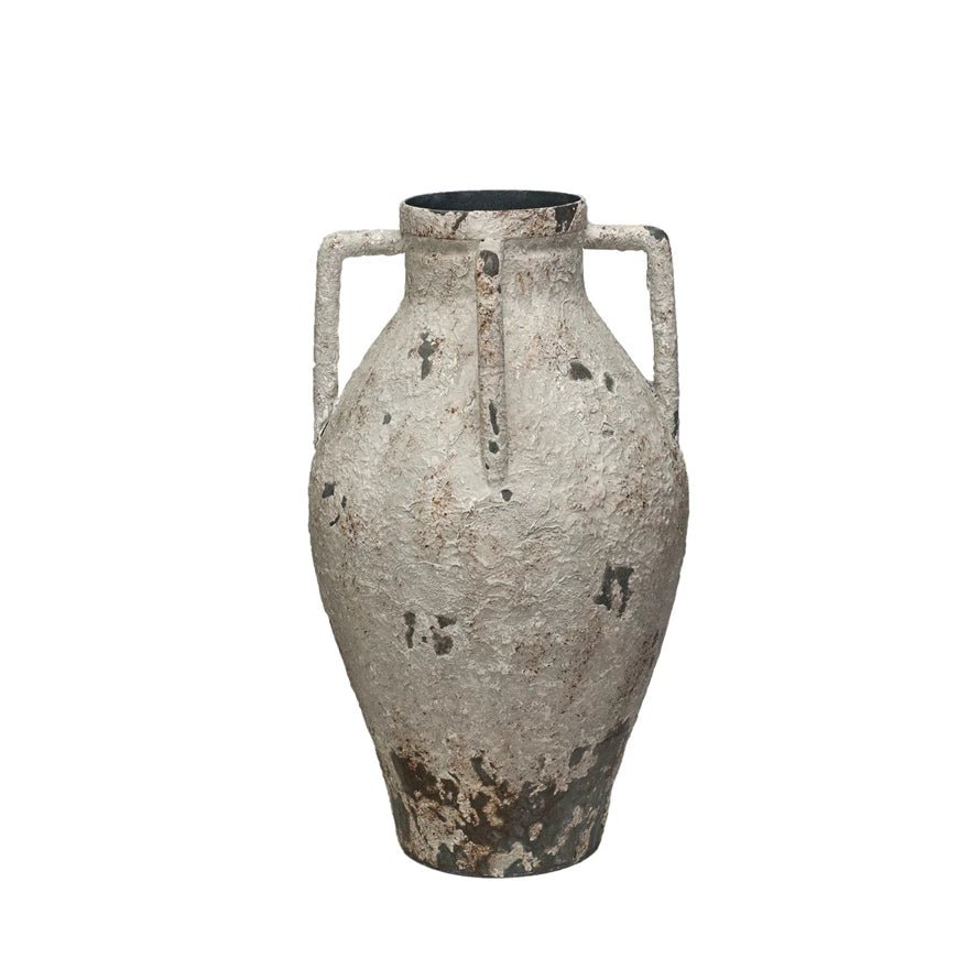 Found Metal Urn with Handles – Vintage - Inspired