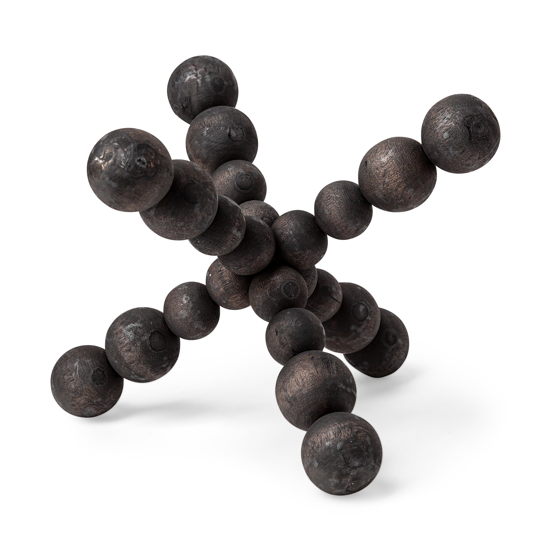 Fractals Black Geometric Decorative Sculpture, Large