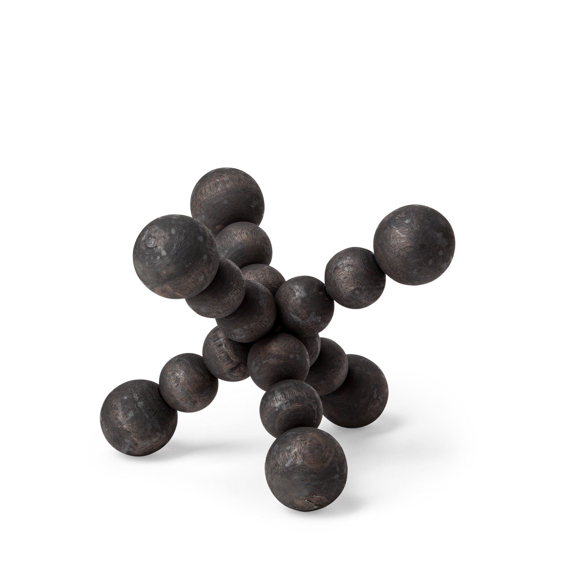 Fractals Black Geometric Decorative Sculpture, Small
