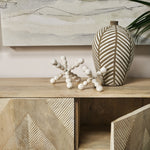 Fractals Off - White Geometric Decorative Sculpture, Large