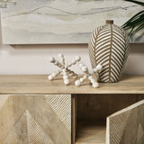Fractals Off - White Geometric Decorative Sculpture, Large