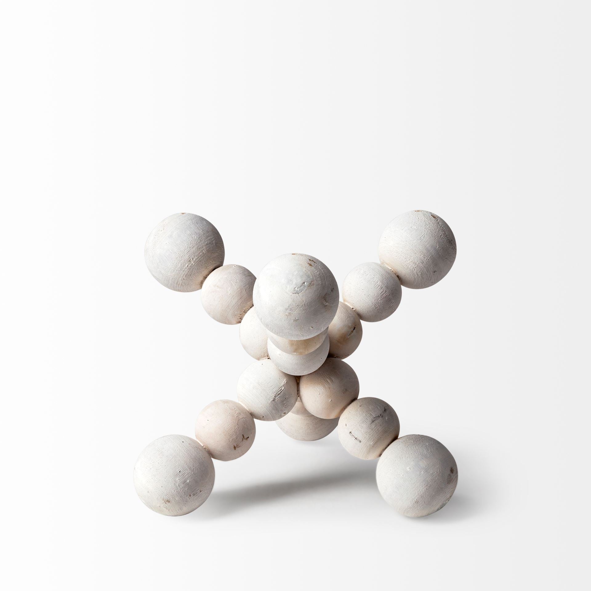 Fractals Off - White Geometric Decorative Sculpture, Small