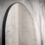 Gate floor mirror - Clear - black metal frame - medium aged White Cliff Studio Floor Mirror