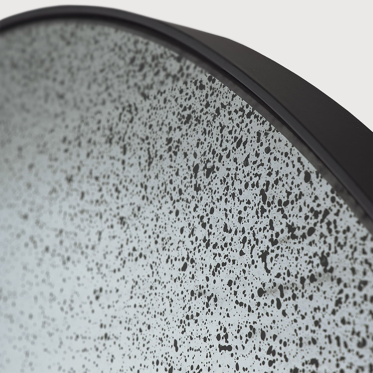 Gate wall mirror - Clear - black metal frame - medium aged White Cliff Studio Wall Mirror