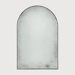 Gate wall mirror - Clear - black metal frame - medium aged White Cliff Studio Wall Mirror