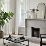 Gate wall mirror - Clear - black metal frame - medium aged White Cliff Studio Wall Mirror