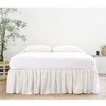 Gathered Linen Bedskirt White Cliff Studio Bedskirt