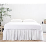 Gathered Linen Bedskirt White Cliff Studio Bedskirt
