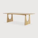 Geometric dining table - oak - rectangular White Cliff Studio Dining Table