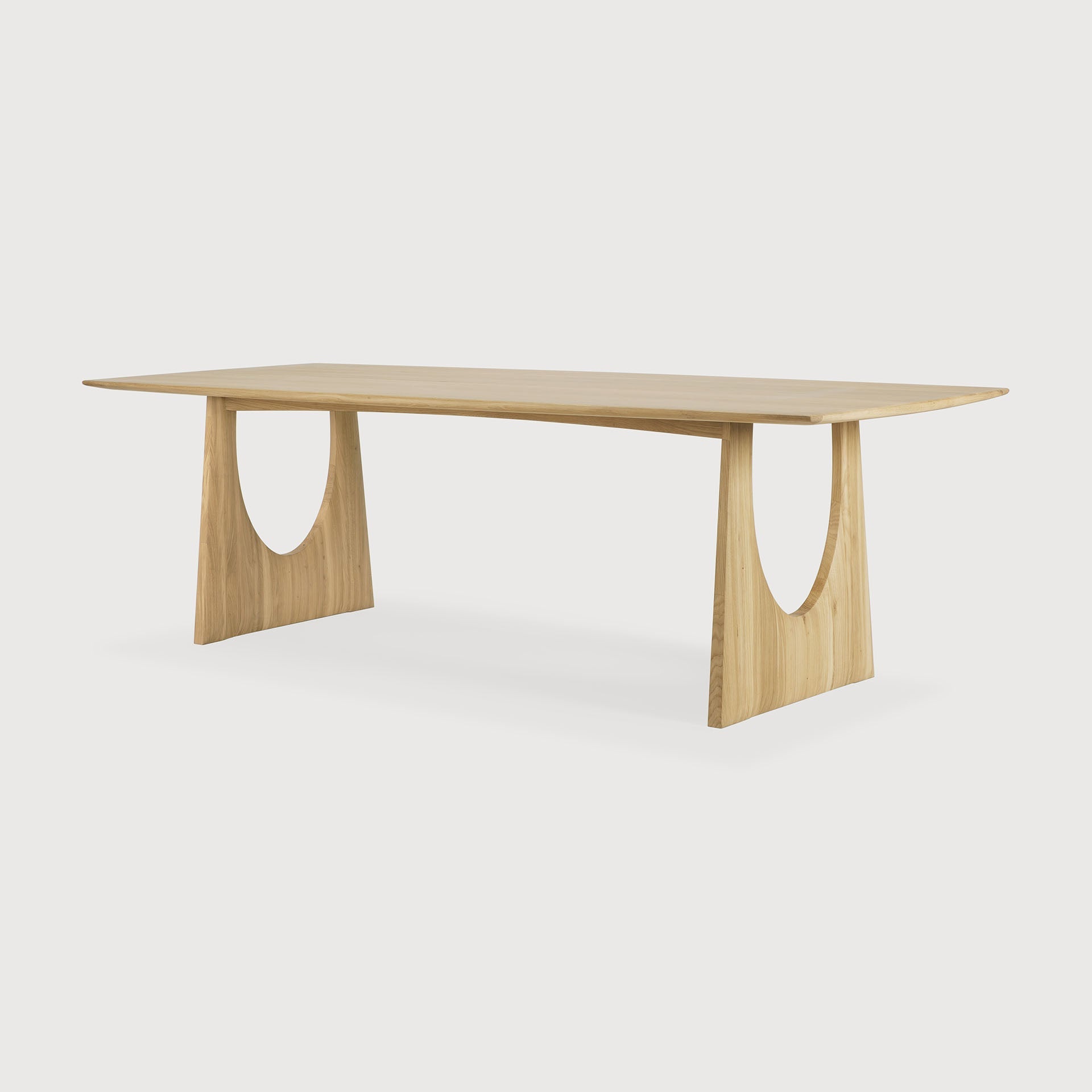 Geometric dining table - oak - rectangular White Cliff Studio Dining Table