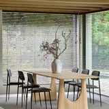 Geometric dining table - oak - rectangular White Cliff Studio Dining Table