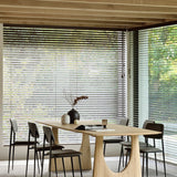 Geometric dining table - oak - rectangular White Cliff Studio Dining Table