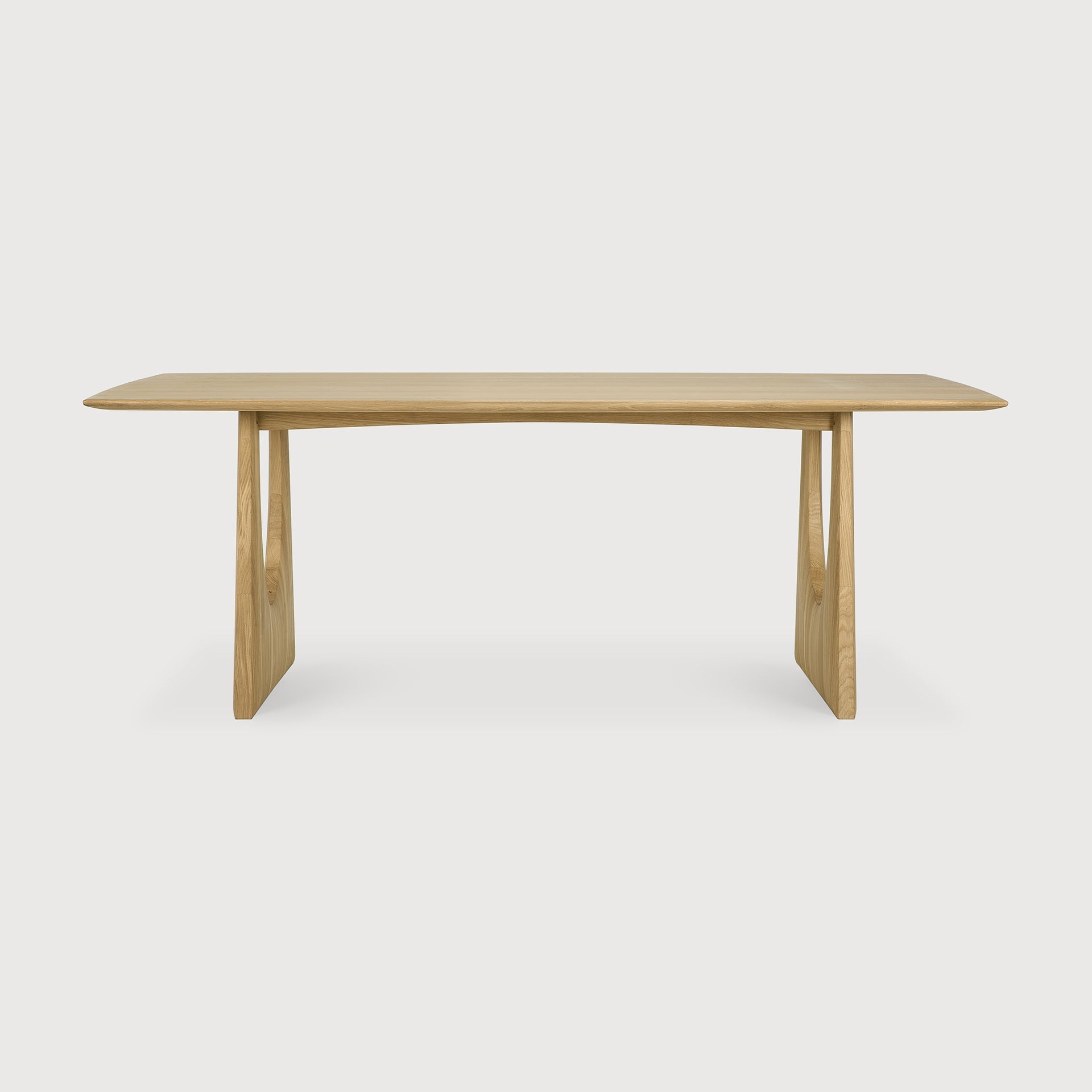 Geometric dining table - oak - rectangular White Cliff Studio Dining Table