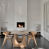 Geometric dining table - oak - rectangular White Cliff Studio Dining Table
