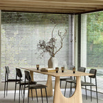 Geometric dining table - oak - rectangular White Cliff Studio Dining Table