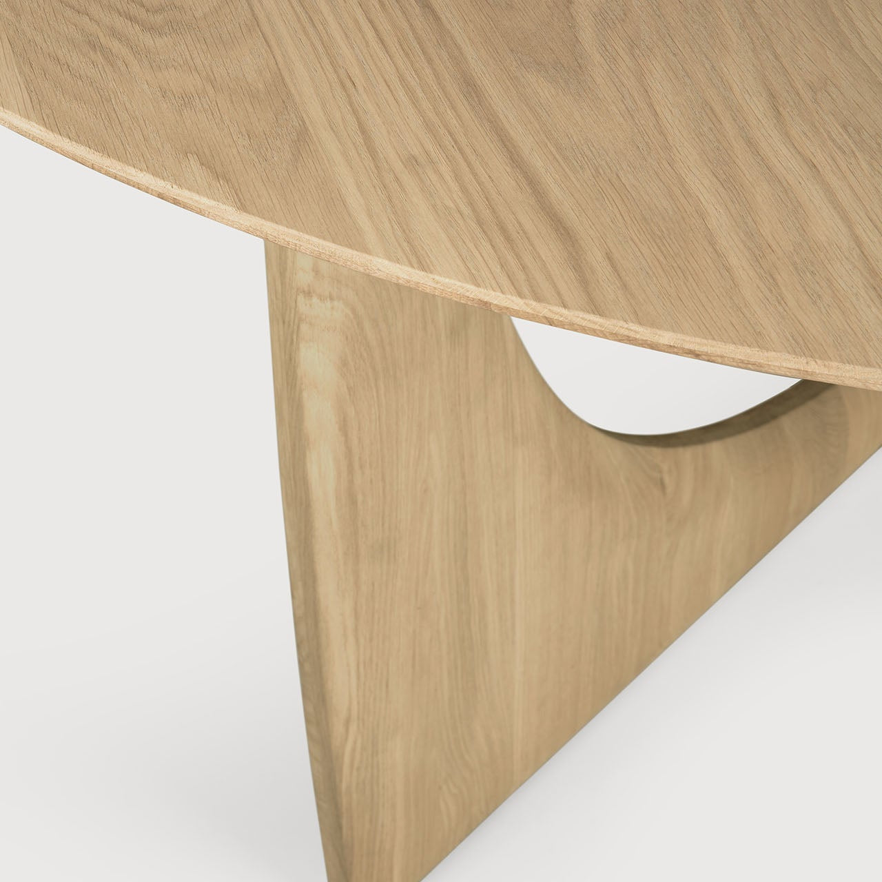 Geometric dining table - oak - round White Cliff Studio Dining Table