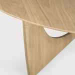 Geometric dining table - oak - round White Cliff Studio Dining Table