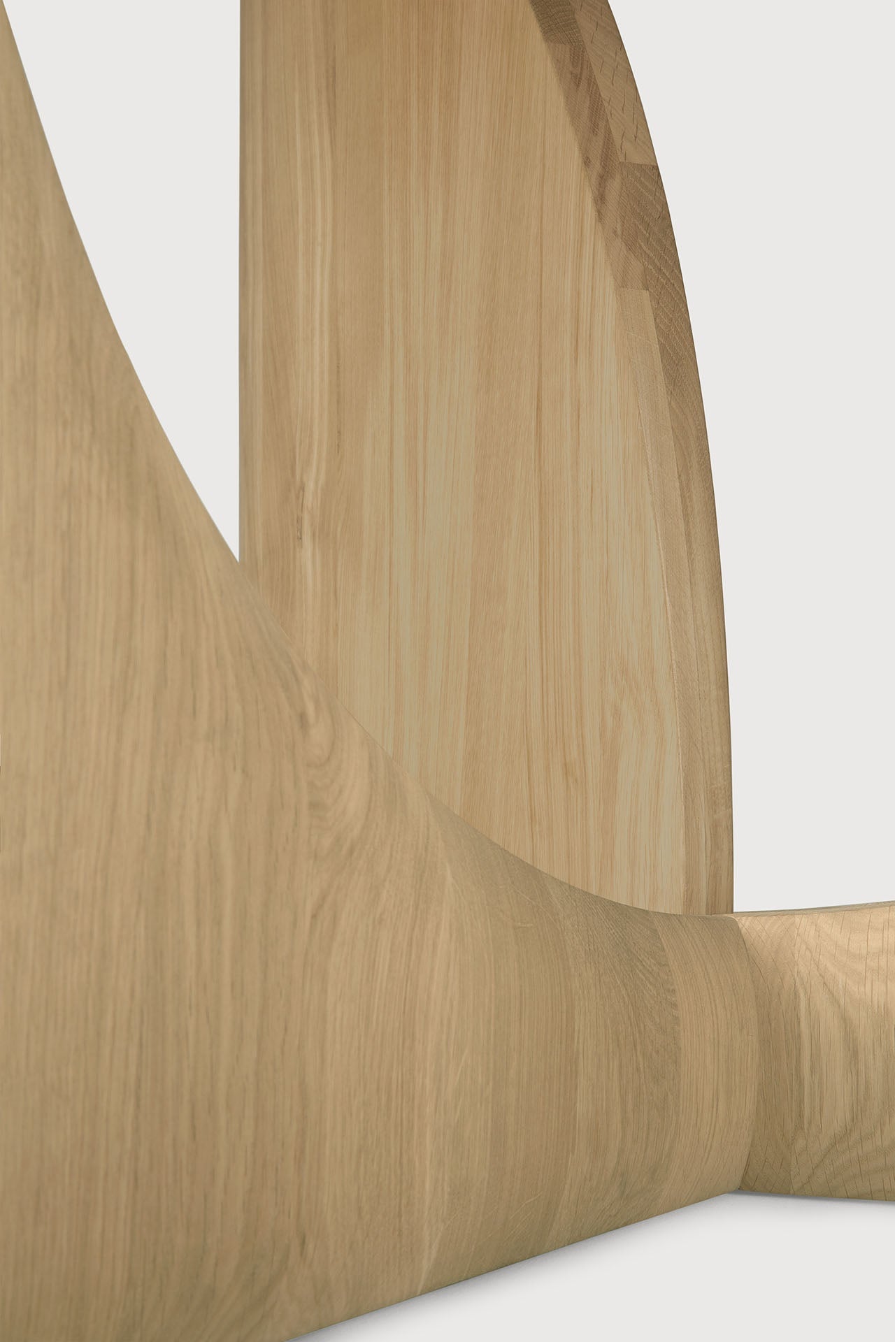 Geometric dining table - oak - round White Cliff Studio Dining Table