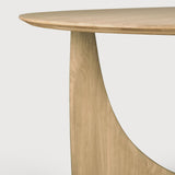 Geometric dining table - oak - round White Cliff Studio Dining Table
