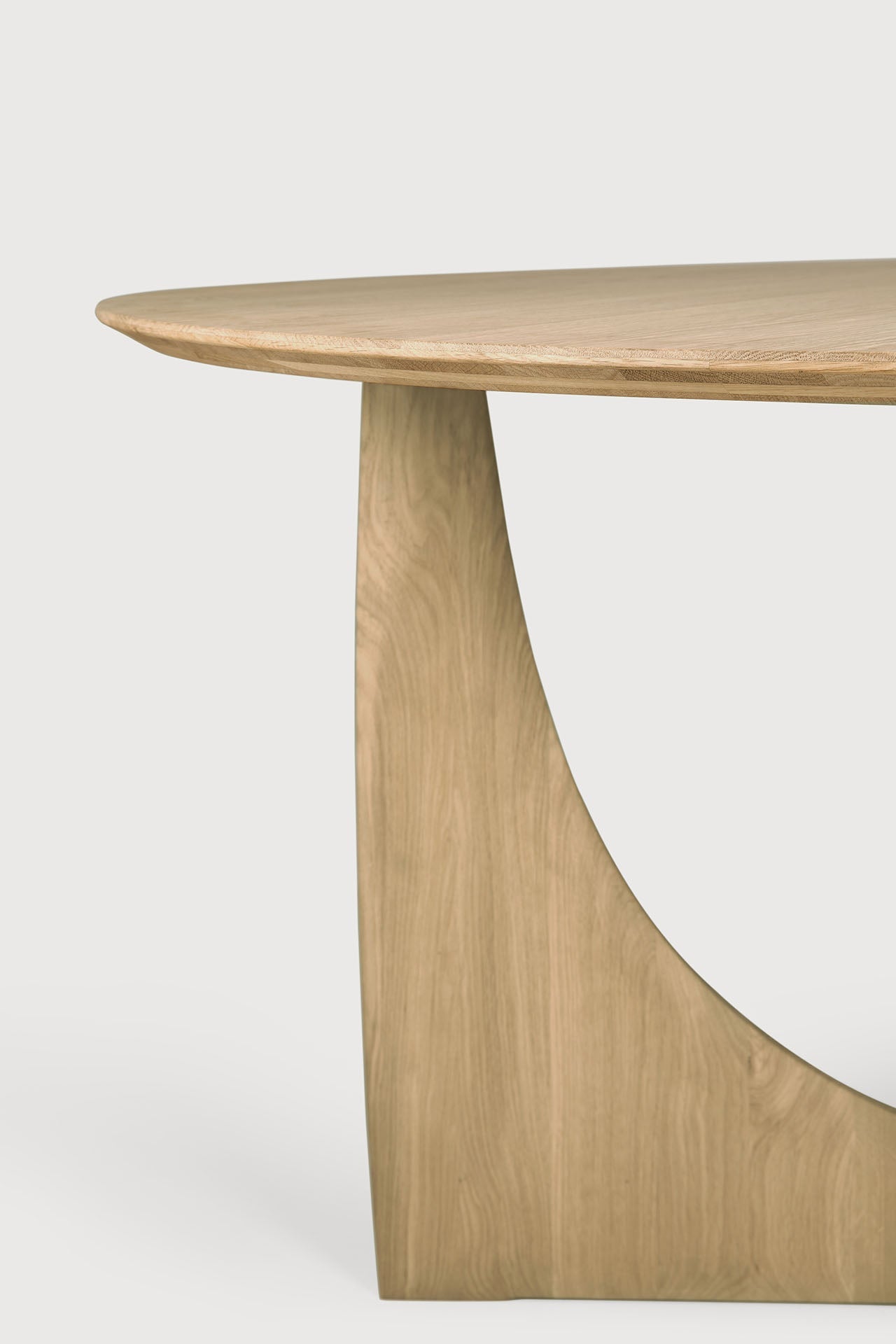 Geometric dining table - oak - round White Cliff Studio Dining Table