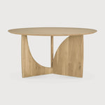 Geometric dining table - oak - round White Cliff Studio Dining Table