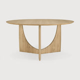 Geometric dining table - oak - round White Cliff Studio Dining Table