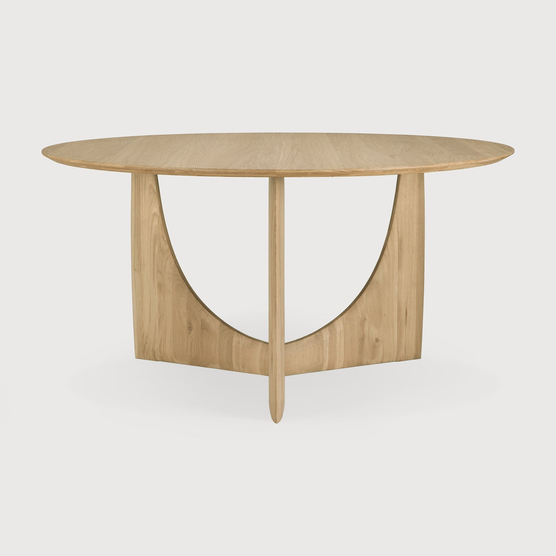 Geometric dining table - oak - round White Cliff Studio Dining Table