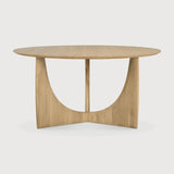 Geometric dining table - oak - round White Cliff Studio Dining Table