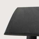 Geometric dining table - varnished oak - black - rectangular White Cliff Studio Dining Table
