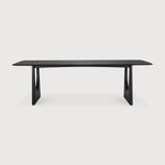 Geometric dining table - varnished oak - black - rectangular White Cliff Studio Dining Table
