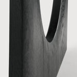 Geometric dining table - varnished oak - black - rectangular White Cliff Studio Dining Table