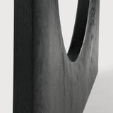 Geometric dining table - varnished oak - black - rectangular White Cliff Studio Dining Table