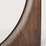 Geometric dining table - varnished teak - brown - round White Cliff Studio Dining Table