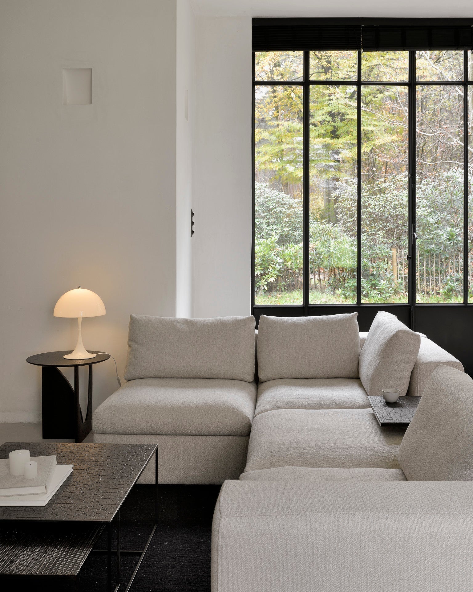 Geometric Side Table White Cliff Studio Accent Tables