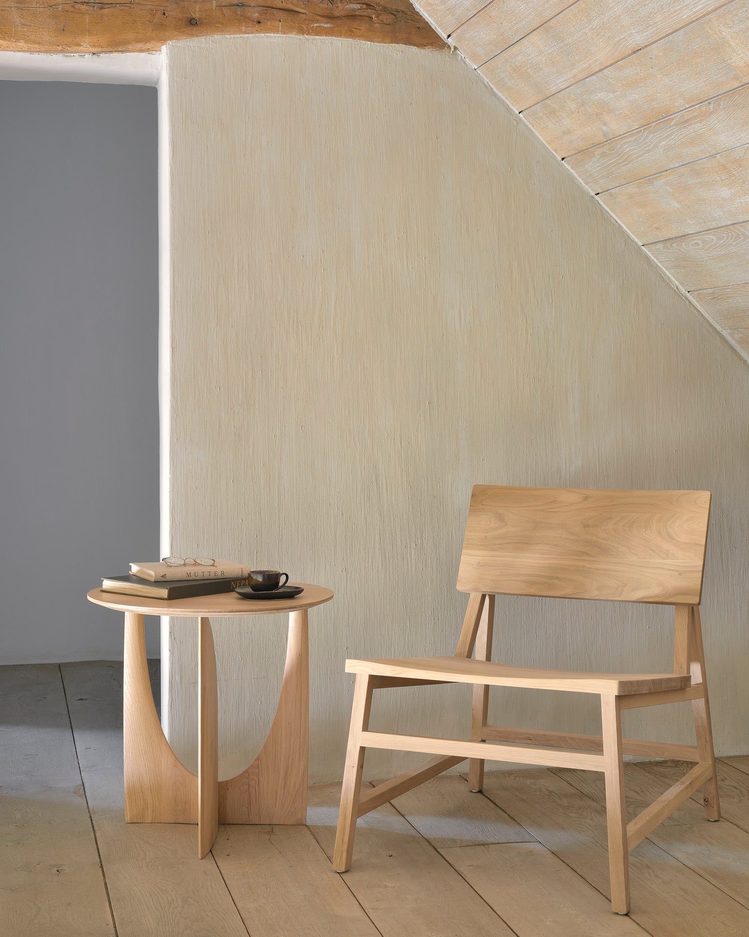 Geometric Side Table White Cliff Studio Accent Tables