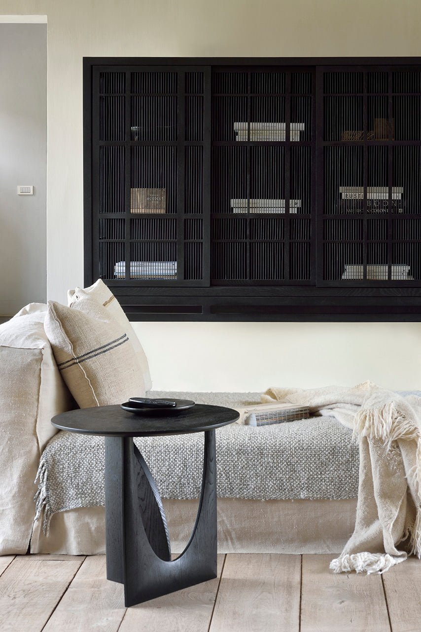 Geometric Side Table White Cliff Studio Accent Tables