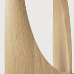 Geometric side table - varnished oak - round White Cliff Studio Side Table