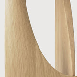 Geometric side table - varnished oak - round White Cliff Studio Side Table