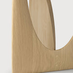 Geometric side table - varnished oak - round White Cliff Studio Side Table