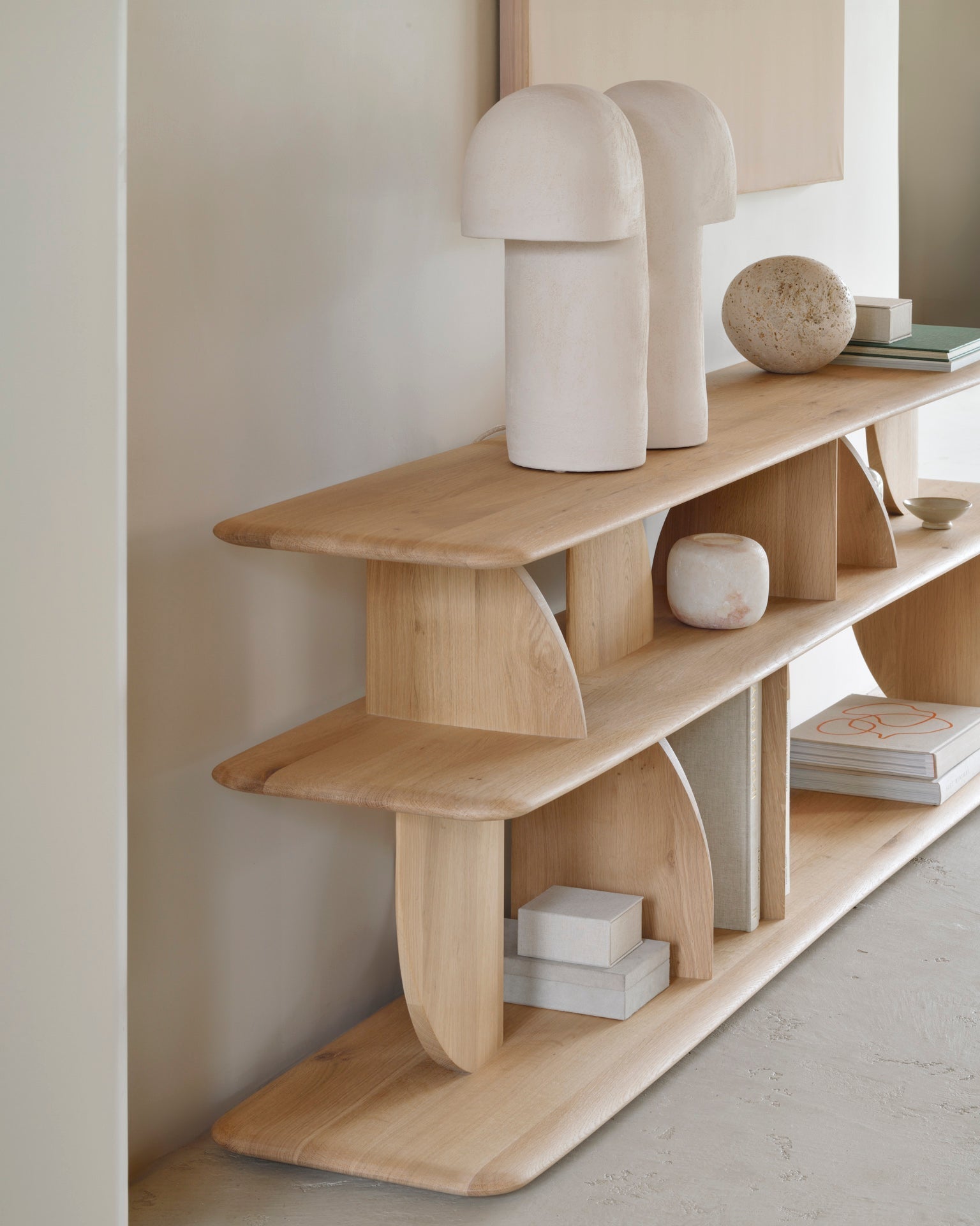 Geometric Sofa Console White Cliff Studio Console Tables