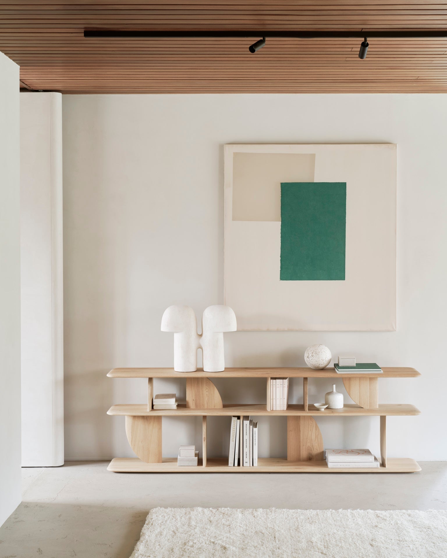 Geometric Sofa Console White Cliff Studio Console Tables