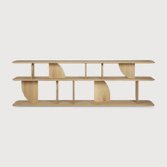 Geometric sofa console - oak White Cliff Studio Console Table