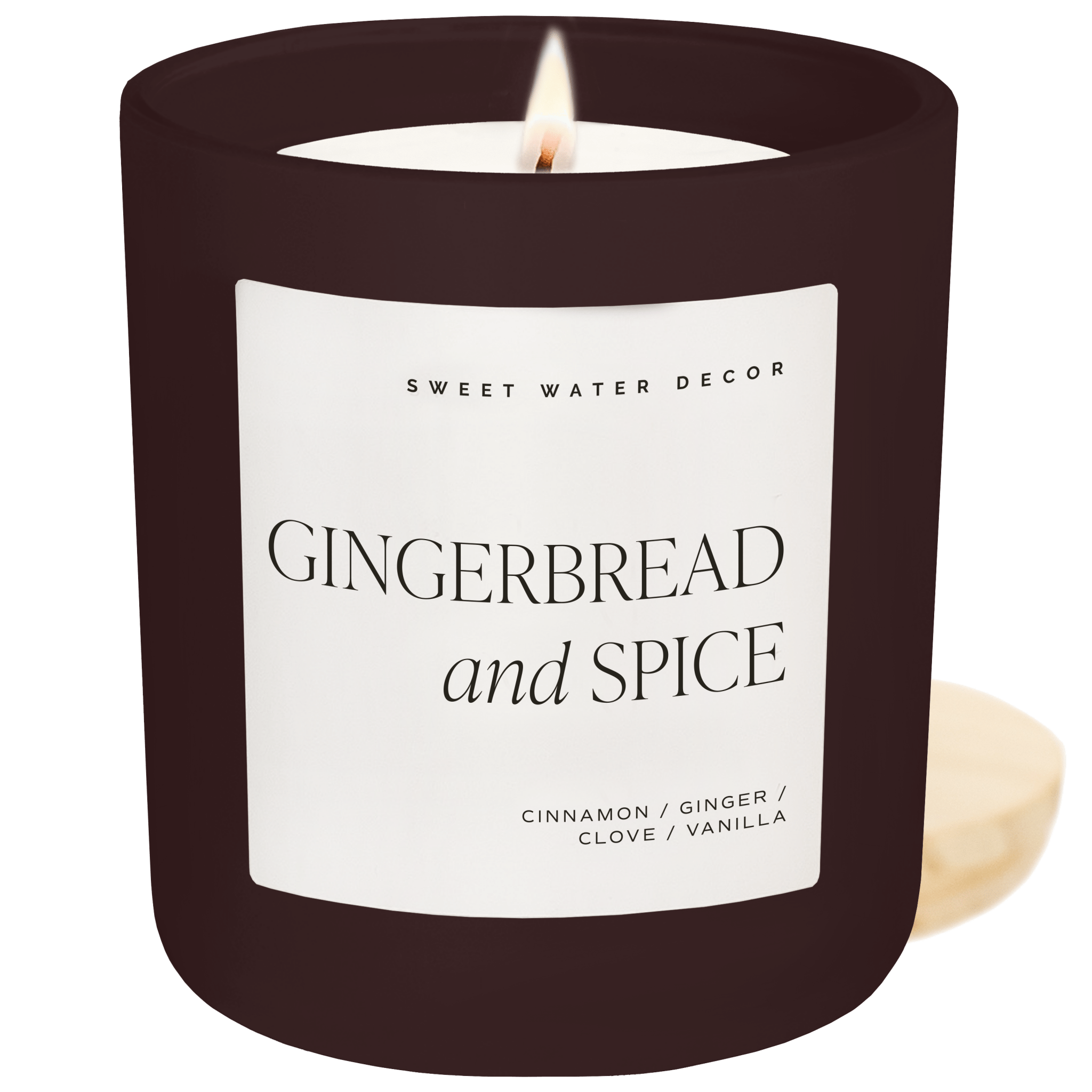 Gingerbread and Spice Soy Candle - Brown Matte Jar - 15 oz White Cliff Studio Candles and Candle Accessories