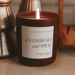 Gingerbread and Spice Soy Candle - Brown Matte Jar - 15 oz White Cliff Studio Candles and Candle Accessories