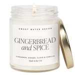 Gingerbread and Spice Soy Candle - Clear Jar - 9 oz White Cliff Studio Candles and Candle Accessories