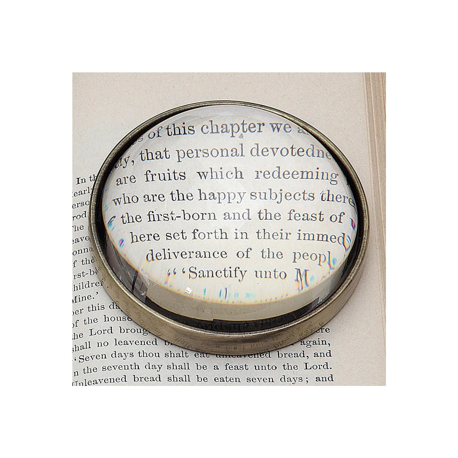 Glass Dome Paperweight & Magnifying Glass