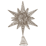Glitter Metal Star Tree Topper White Cliff Studio Holiday Trees